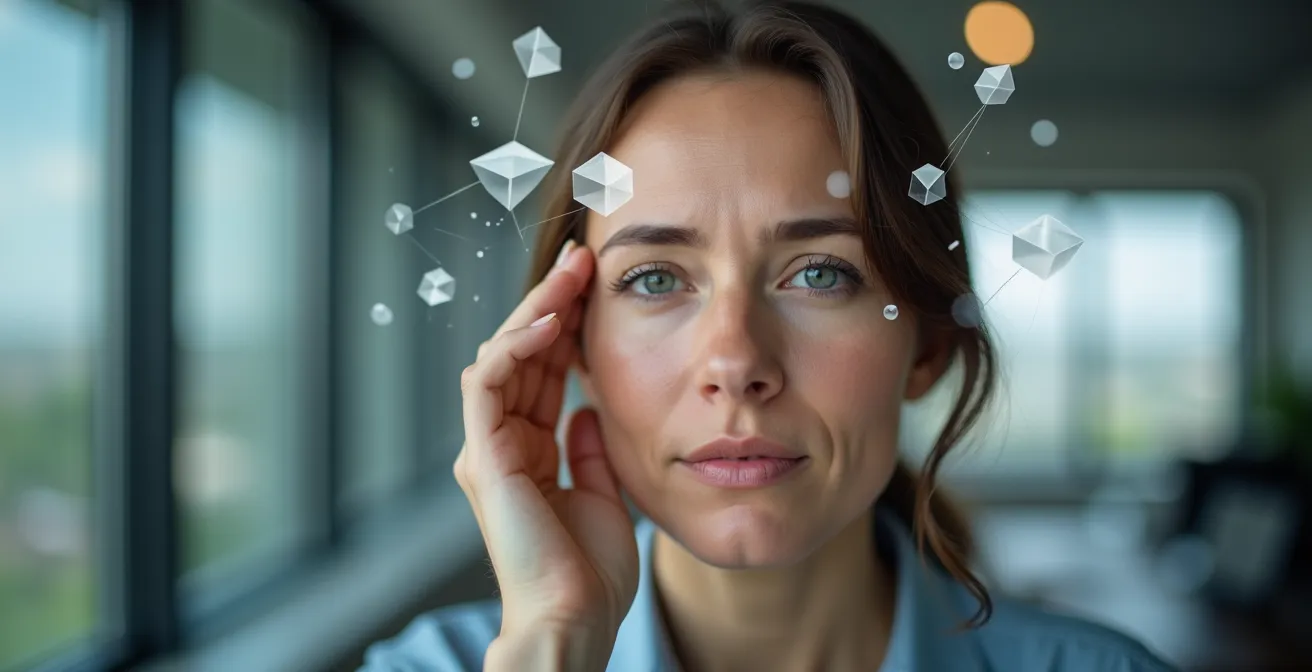 Représentation artistique de la surcharge cognitive causée par le multitâche