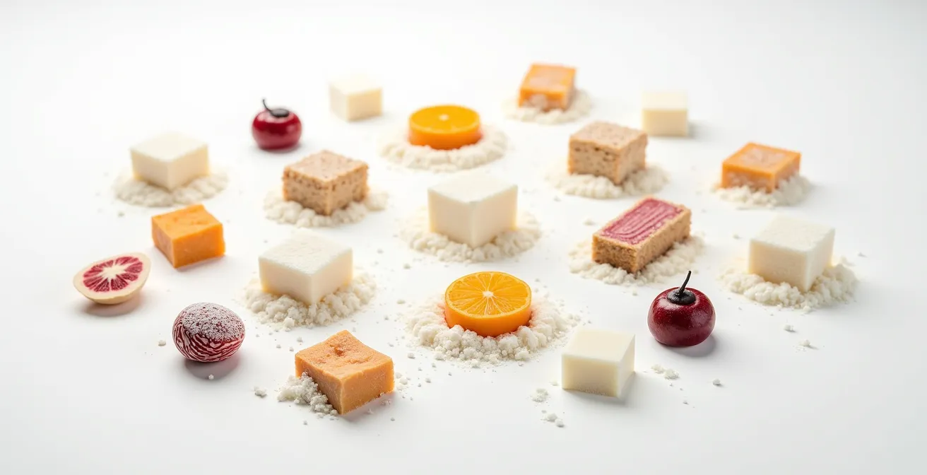 Composition comparative abstraite de produits transformés bio et conventionnels