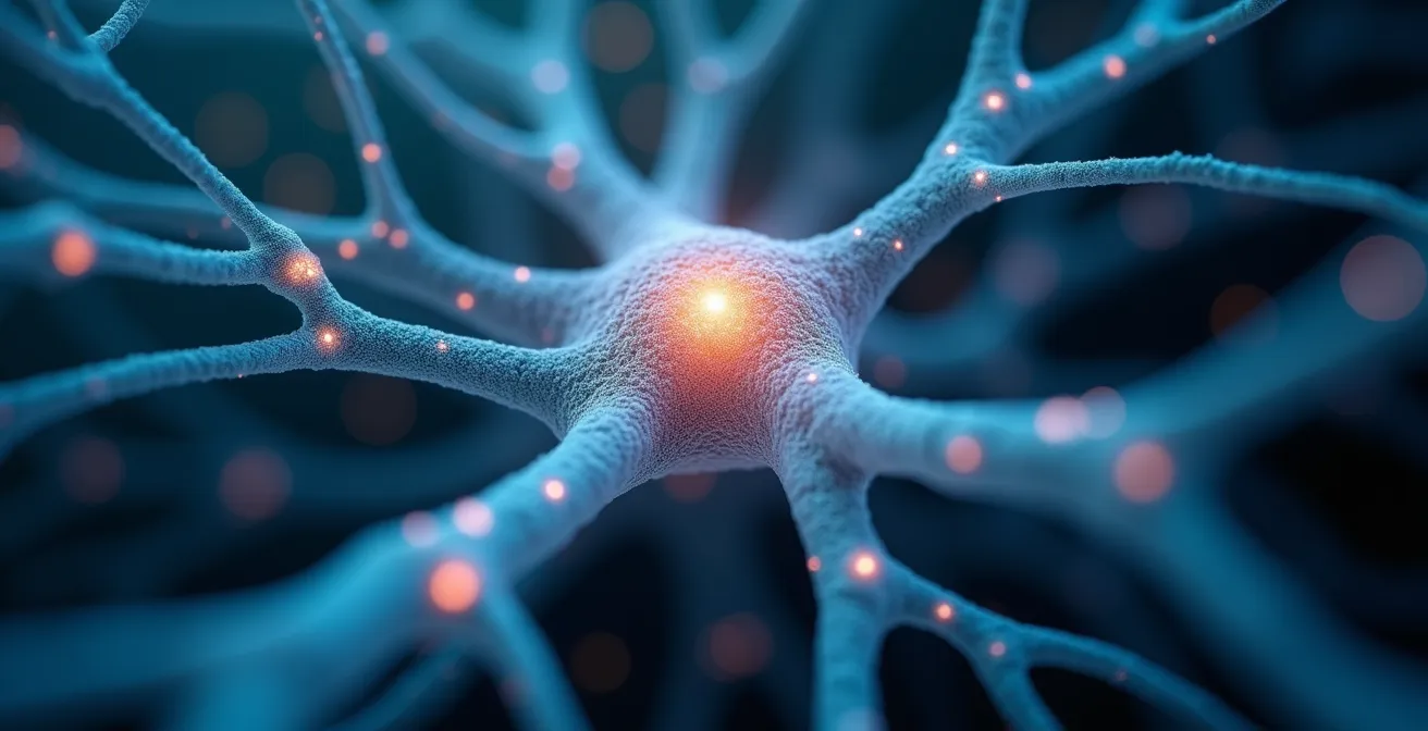 Représentation abstraite de connexions neuronales activées pendant la visualisation mentale