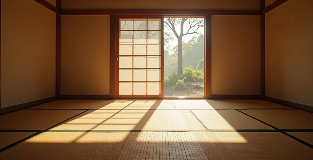 Environnement minimaliste propice au silence neuronal et à la méditation